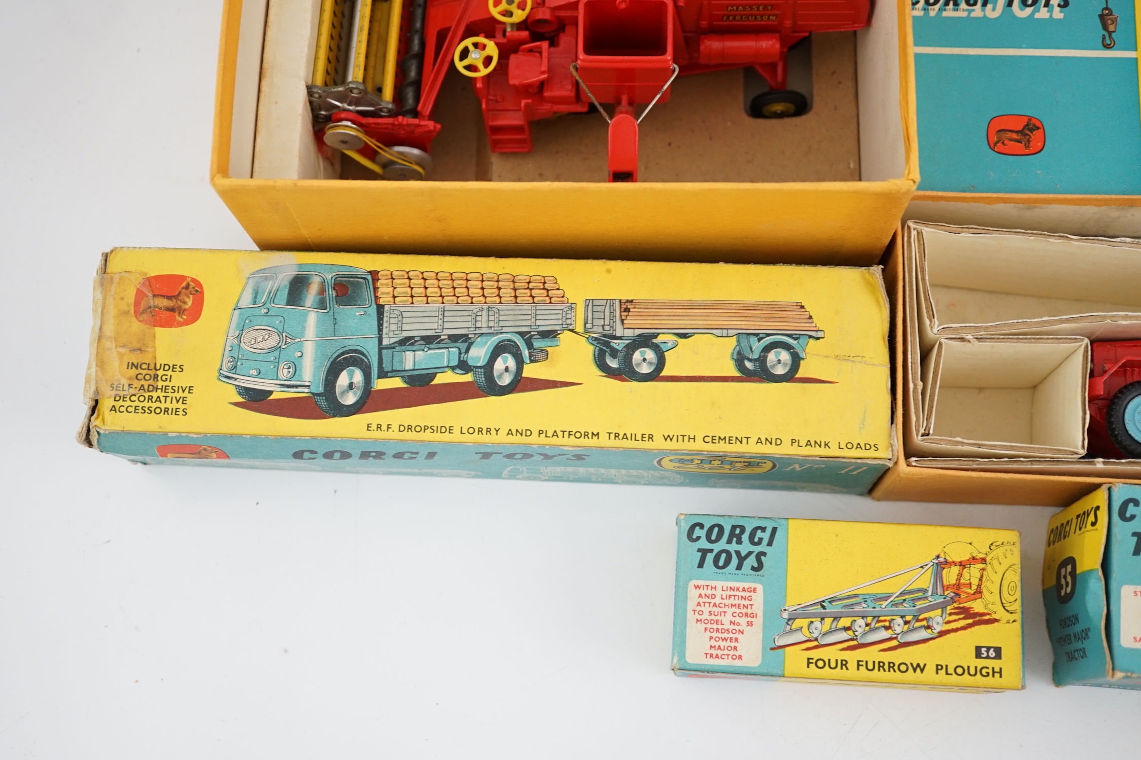 Seven boxed Corgi Toys and Major Toys